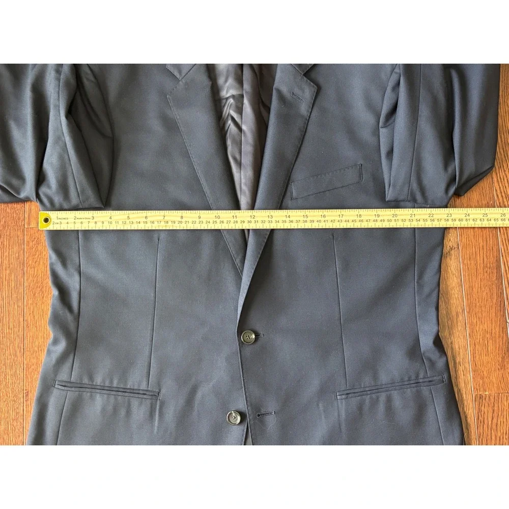J.Crew Crosby Suit Loro Piana Super 120s Wool Navy Blue 44R 36x30 Mens